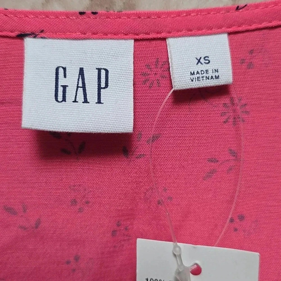 GAP | Wrap Around Blouse | 3/4 Sleeve | Pink | Size XS | NWT - Picture 7 of 8